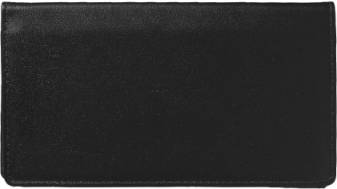 Black Leather Checkbook Wallet