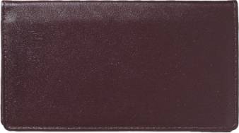 Burgundy Leather Checkbook Wallet